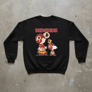 Washington Football Fan Cartoon Graphic Sweatshirt – Vintage Style Unisex Black